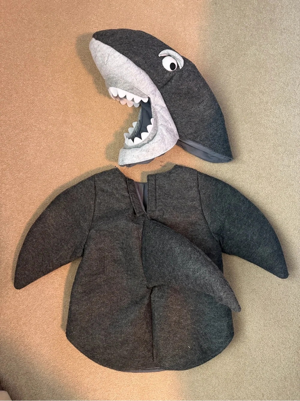 Pottery Barn Kids Grey Shark Costume - 2T-3T - Picture 2 of 6